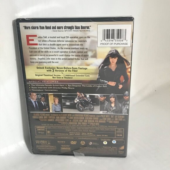 Salt Deluxe Unrated Edition DVD Angelina Jolie Action Thriller - Picture 2 of 3